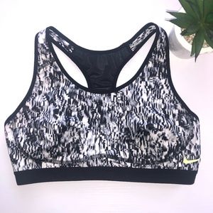 Nike Black And White Sports Bra